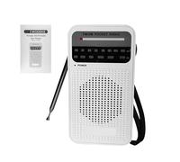 JIEBWCHA W-905 Radio Portátil Am, FM, Radio Transistor con Altavoz, con Recepción De Largo Alcance, Conector para Auriculares, Funciona con 2 Pilas AA, Altavoz Fuerte, Apto para Uso En Interiores