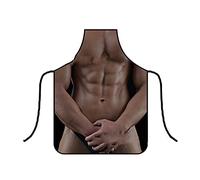 Jieddey Delantal Divertido,Divertido Delantal Novedoso Sexy Delantal de Cocina Superhombre Delantales de Hombre y Mujer para Parej Fiesta Vacaciones 28 * 21 Pulgadas