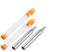 Jieddey Tubo de Fuego de Soplado,2 pcs Telescópico Fuelle de Fuego de Acero Inoxidable Portátil Herramienta de Fogata Fuelle de Fuego para Cocinar Picnic Barbacoa Caza Cesca Ssenderismo Al Aire Libre