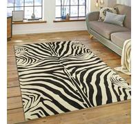 JIEDEDIAM Alfombra con Estampado 3D de Rayas de Cebra de Colores, Leopardo y Tigre, Moderna para Dormitorio y Sala de Estar, para niños, para Gatear y Jugar
