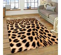 JIEDEDIAM Alfombra con Estampado 3D de Rayas de Cebra de Colores, Leopardo y Tigre, Moderna para Dormitorio y Sala de Estar, para niños, para Gatear y Jugar