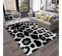 JIEDEDIAM Alfombra con Estampado de Leopardo 3D, Serie Wild Leopard, para Sala de Estar, Dormitorio, Juegos Infantiles, decoración del hogar, área Antideslizante, Alfombra de Piso de área Grande