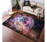 JIEDEDIAM Alfombra de meditación con diseño de Flor de la Vida y Cielo Estrellado en 3D, para Exteriores, Yoga Espiritual, Zen, Mandala, para Puerta, Entrada de jardín