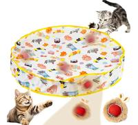 Jieffifa Juguetes para gatos, pelota de rodamiento rápido en tapete de juego, bola móvil activada por movimiento automático para esconder y buscar ratones
