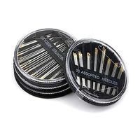 jieGorge 30 agujas de coser a mano diferentes para bordar, reparación Craft Quilt Sew Case, Housekeeping & Organizador para el día de Pascua (negro)