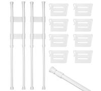 Jiehaojia 2 Piezas Barras de Frigorífico RV Extensible a 40-70cm con 8 Piezas Separadores de Refrigerador para Asegurar Alimentos y Bebidas en Caravanas y Casas Rodantes