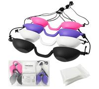 Jiehaojia 4 Piezas Gafas de Bronceado de Seguridad, Fototerapia Gafa de Sol de Belleza, Ajustables, Anteojos Rayos UVA para Tomar El Sol, Protector Ocular UV Light Protectores