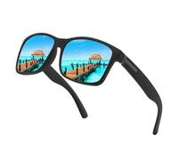 jiejack Gafas de sol para hombre, polarizadas, para mujer, unisex, adecuadas para conducir, pescar, viajar, deportes al aire libre, moda, Película azul