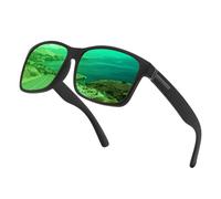 jiejack Gafas de sol para hombre, polarizadas, para mujer, unisex, adecuadas para conducir, pescar, viajar, deportes al aire libre, moda, Película verde