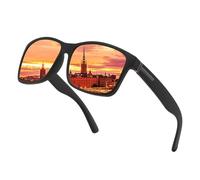 jiejack Gafas de sol para hombre, polarizadas, para mujer, unisex, adecuadas para conducir, pescar, viajar, deportes al aire libre, moda, Lámina roja