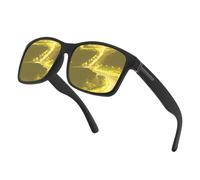 jiejack Gafas de sol para hombre, polarizadas, para mujer, unisex, adecuadas para conducir, pescar, viajar, deportes al aire libre, moda, Visión Nocturna Amarillo