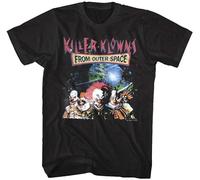 JIEKXAONF Killer Klowns from Outer Space Movie Poster Men's T Shirt It's Crazy Clown Black Black