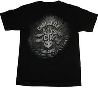 JIEKXAONF Men's Chris Kyle Frog The Legend Stone and Steel T-Shirt