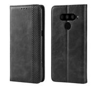 Jielangxin Funda de Cuero PU Funda para LG V50 ThinQ 5G,Funda para LG LMV500EM V50 ThinQ / V450PM V50 ThinQ 5G / V500XM V500N Funda Carcasa Case Funda Black