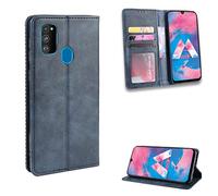 Jielangxin Funda de Cuero PU Funda para Samsung Galaxy M21,Funda para Samsung SM-M215F/DS Galaxy M21 / SM-M215F/DSN SM-M215F Funda Carcasa Case Funda Blue