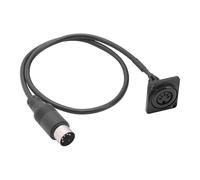 Jienk Cable de extensión MIDI DIN de 5 pines tipo D, montaje en panel macho a hembra, cable de audio MIDI de 5 pines para sintetizador de teclado, órgano, piano eléctrico, guitarra MIDI, pedalera