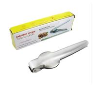 JIEOU Nutcracker Chestnut Clip, Thickened Stainless Steel Chestnut Oppener and Cutter, Peeler, Chestnut Cracker Tool for Holiday Cooking Christmas (Silver)