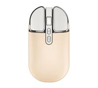 JieruiDeng Ratón inalámbrico recargable de 2.4 G con receptor USB, un clic de regreso al escritorio, botón de silencio, ahorro de energía, mouse óptico de 2400 DPI para laptop, laptop, PC, tableta