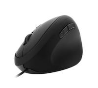 JieruiDeng Ratón vertical con cable, cable USB óptico ergonómico para PC, 800-1200-1600 DPI, portátil, silencioso, para laptop, escritorio, oficina, uso (negro)