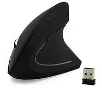 JieruiDeng Ratón vertical, ratón óptico ergonómico inalámbrico de 2,4 G, 800/1200/1600 DPI, 6 botones, para diestros, para laptop, escritorio, PC, MacBook (negro)