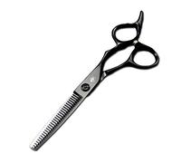 JIESENYU High-end Professional Hairdressing Scissors 440C Steel Hair Salon Black, color negro