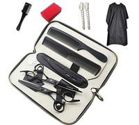 JIESENYU High-end Professional Hairdressing Scissors 440C Steel Hair Salon Black, color negro