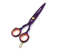 JIESENYU Juego de tijeras de peluquería moradas de 5.5 pulgadas, kit de tijeras de corte y adelgazamiento para hombres, mujeres, niños, salón de belleza, peluquería (morado-1 unidad)