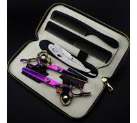 JIESENYU - Tijeras de peluquería profesional (15,2 cm), color morado