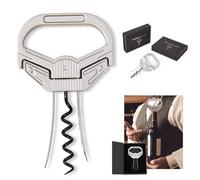 JIESIAO Ah So - Juego de abridor de vino con cortador de cápsulas, sacacorchos para vinos antiguos, sacacorchos de dos dientes, abridor de botellas de vino de acero inoxidable, set de regalo para los