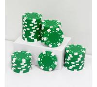 JIESITE Fichas de póquer ABS Monte Carlo de 11,5 gramos, fichas de póquer de grado de casino para Texas Hold'em, Blackjack, juegos de póquer nocturno de cartas, paquete de 50 (verde)