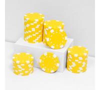 JIESITE Fichas de póquer ABS Monte Carlo de 11,5 gramos, fichas de póquer de grado de casino para Texas Hold'em, Blackjack, juegos de póquer nocturno de cartas, paquete de 50 (amarillo)
