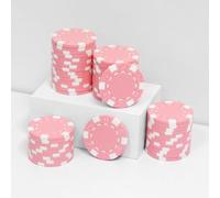 JIESITE Fichas de póquer ABS Monte Carlo de 11,5 gramos, fichas de póquer de grado de casino para Texas Hold'em, Blackjack, juegos de póquer nocturno de cartas, paquete de 50 (rosa)