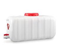 JIESOO Contenedor Agua 200L/300L Tanque Almacenamiento Agua Cuadrado Horizontal, con Tapa Cubo Agua Plástico Y Válvula For Acampar Aire Libre, Tanque Agua Emergencia Hogar(200L)