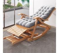 JIESOO Mecedora Tapizada Silla Plegable Sillas Reclinables Jardín Y Patio Silla Ocio con Plataforma For Masaje Pies, Sillón Tapizado Y Cómodo(F)