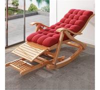 JIESOO Mecedora Tapizada Silla Plegable Sillas Reclinables Jardín Y Patio Silla Ocio con Plataforma For Masaje Pies, Sillón Tapizado Y Cómodo(D)