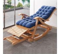 JIESOO Mecedora Tapizada Silla Plegable Sillas Reclinables Jardín Y Patio Silla Ocio con Plataforma For Masaje Pies, Sillón Tapizado Y Cómodo(C)