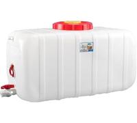 JIESOO Tanque Agua 50L/80L/110L/160L/200L,Cubo Plástico,Torre Espesada Rectangular Grado Alimenticio con Grifo,para Hogar Aire Libre(420L)