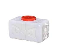 JIESOO Tanque Agua Plástico 100L/150L/200L/300L,Cubo Resistente For Camping, Pesca, Senderismo, Recorrido Sin Conductor(White,100L)