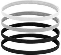 Jieunnxx - Diademas finas para mujer, 4 piezas, antideslizantes, para fitness, absorción del sudor, bandas elásticas para deportes, correr, fútbol, yoga, yoga, diademas elásticas