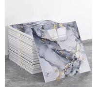 Jievmrs Azulejos Adhesivos Cocina Lámina Autoadhesiva Cuadrada de 30 X 30 cm para Azulejos de Pared, con Imitación de Mármol Brillante, para Proteger la Pared de la Cocina(Style 2,10 Sheets)