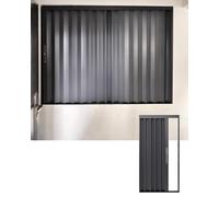 Jievmrs Puerta Plegable Puerta Plegable Tipo Acordeón Interior 81 91 112 122 De 150 cm de Alto, Panel Corredizo Gris con Mampara Multipliegue, Puerta Divisoria para Hogar