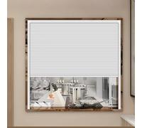 Jievmrs Puerta Plegable Ventana Plegable Tipo Acordeón Blanca para Food Trucks, Ventanas Corredizas para Concesionarios, Cortina Telescópica para Puerta, Puerta Mosquitera Retráctil(60x75cm/24x29in)