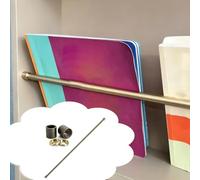 Jievmrs Riel de Estante Barandilla Decorativa para Estanterías Flotantes, Barra de Protección de Aluminio para Estanterías Colgantes, Kit de Rieles para Gabinetes de Cocina(Antique Bronze,25in/64cm)