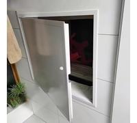 Jievmrs Trampilla Pladur Puerta de Acceso para Plomería de Yeso con Manija, Tapa de Orificio de Pared Metálica, Sistema de Conductos, Pestillo Oculto, Panel de Acceso(60x40cm(24x16in))