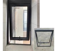 Jievmrs Ventana Ventana de Cobertizo con Ventana Abatible y Vidrio Templado, Ventanas Domésticas con Manija de Cierre para Baño/Cocina, Ventanas de Aluminio Macizo(65x110cm/26x44in)