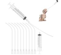 JIEYAO 10 tubos de alimentación para pájaros jóvenes, 2 jeringas de 10 ml con manguera, accesorios para palomas, alimentador, jeringa de alimentación, cánula de botones, herramienta de alimentación