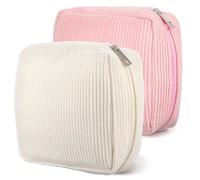 JIEYAO 2 bolsas de pana para guardar servilletas sanitarias, bolsa de período portátil para mujeres, bonita bolsa de período, bolsa suave para copa menstrual, bolsa para la primera almohadilla de