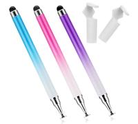 JIEYAO 3 lápices capacitivos para pantallas táctiles, lápiz capacitivo de gel de silicona de alta sensibilidad de doble extremo 2 en 1, compatible con teléfonos inteligentes y tabletas, todos los