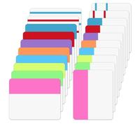 JIEYAO 600 pestañas adhesivas coloridas para índice, marcadores de página de 2 pulgadas, pestañas divisoras reposicionables para cuadernos, carpetas, carpetas de archivos, libros