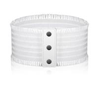 JIEYAO Cinturón de cintura elástica ancha para mujer,Cinturón de cintura para mujer ancho con corsé de botón a presión para vestidos, Blanco, 60-80